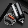  Baseus - Autós töltő Tiny Star Mini (C00035000817-Z1/VCHX-A0G) - Gyors töltés 3.0, 30W, USB - Űrszürke thumbnail