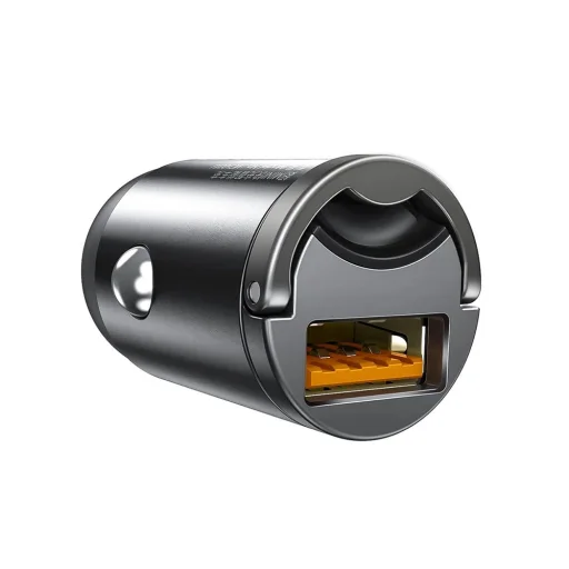  Baseus - Autós töltő Tiny Star Mini (C00035000817-Z1/VCHX-A0G) - Gyors töltés 3.0, 30W, USB - Űrszürke - 2