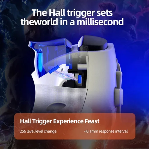  Techsuit - Vezeték nélküli kontroller (BSP-D9) - Játékvezérlő tablethez, telefonokhoz, Nintendo Switch/PS3/PS4, Bluetooth V5.2, 400mAh - Fehér - 3