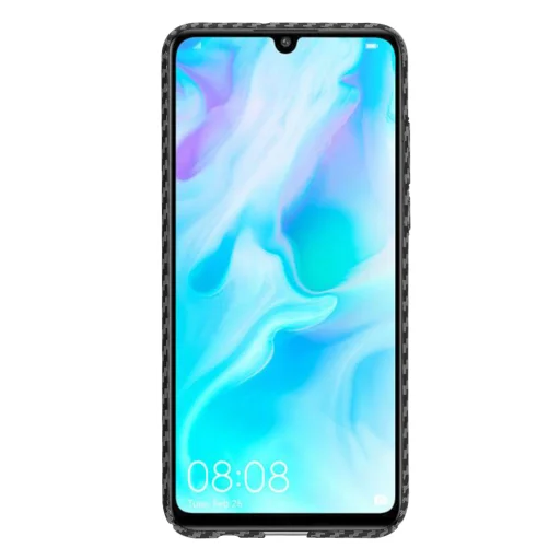  Techsuit - Carbonite FiberShell - Huawei P30 Lite / P30 Lite New Edition - Fekete tok - 2