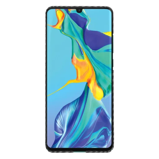  Techsuit - Carbonite FiberShell - Huawei P30 Pro / P30 Pro New Edition - Fekete tok - 2