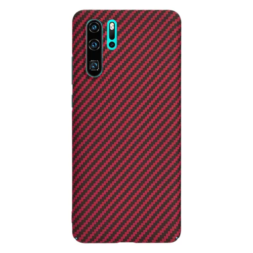  Techsuit - Carbonite FiberShell - Huawei P30 Pro / P30 Pro New Edition - Piros tok - 3