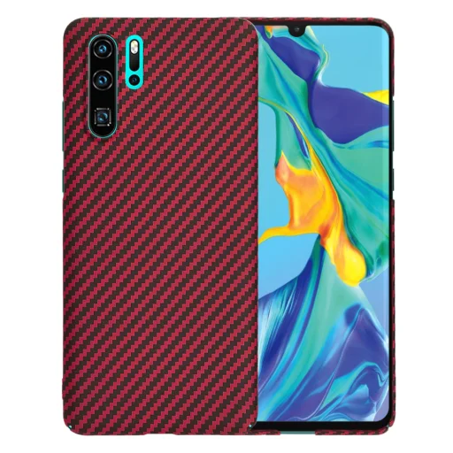  Techsuit - Carbonite FiberShell - Huawei P30 Pro / P30 Pro New Edition - Piros tok - 1