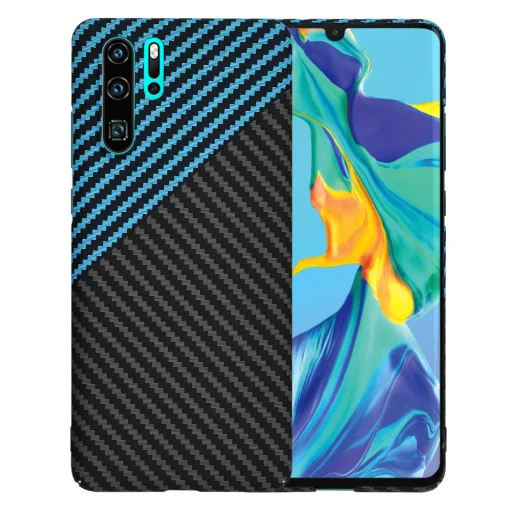 Techsuit - Carbonite FiberShell - Huawei P30 Pro / P30 Pro New Edition - Kék Pulzus tok - 1