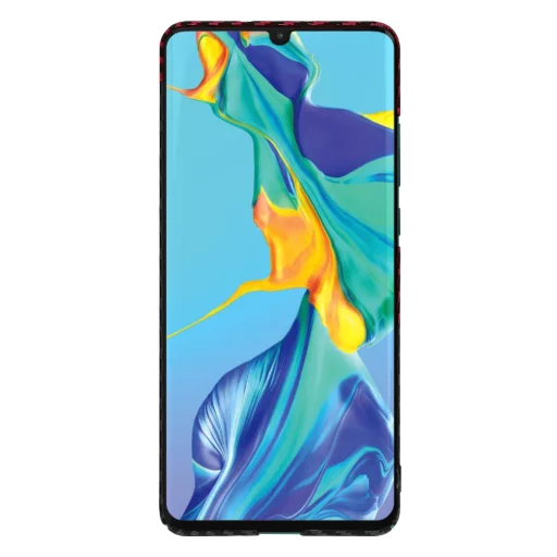  Techsuit - Carbonite FiberShell - Huawei P30 Pro / P30 Pro Új Kiadás - Vörös Vortex tok - 2