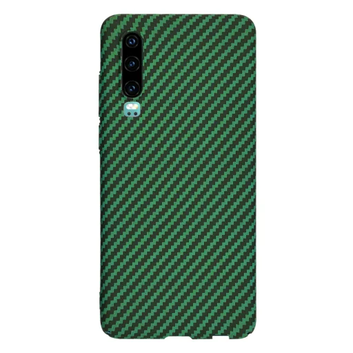  Techsuit - Karbonit Szálas Héj - Huawei P30 - Zöld tok - 3