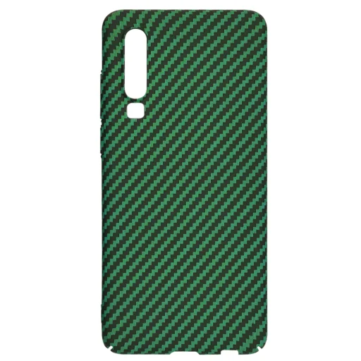  Techsuit - Karbonit Szálas Héj - Huawei P30 - Zöld tok - 4