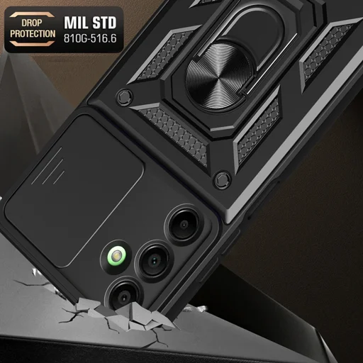  Techsuit - CamShield Sorozat - Samsung Galaxy A16 4G / A16 5G - Fekete tok - 3