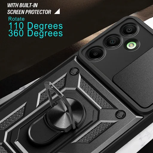  Techsuit - CamShield Sorozat - Samsung Galaxy A16 4G / A16 5G - Fekete tok - 6