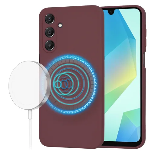  Techsuit - SoftFlex MagSafe - Samsung Galaxy A16 4G / A16 5G - Szilva Piros tok - 1