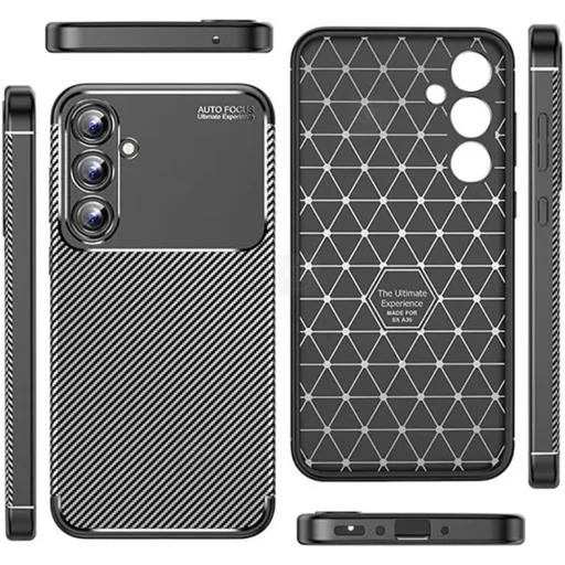  Techsuit - CarbonFiber - Samsung Galaxy A16 4G / A16 5G - Fekete tok - 3