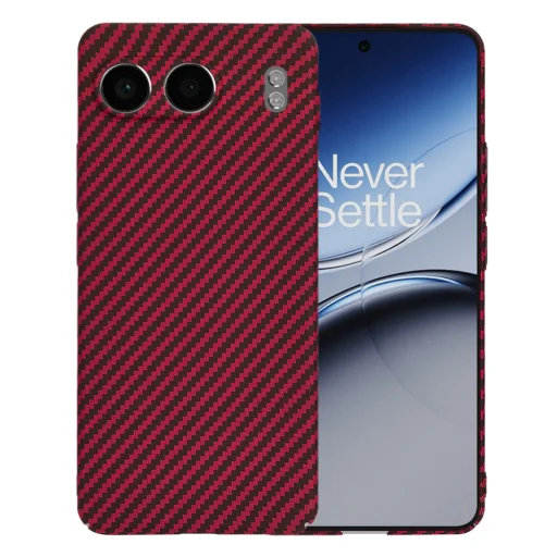  Techsuit - Karbonit Szénhéj - OnePlus Nord 4 - Piros tok - 1