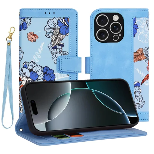  Techsuit - FlipCraft - iPhone 16 Pro - Élénk Kék tok - 1