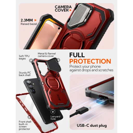  Samsung Galaxy S25 Plus Vörös I-Blason Armorbox MagSafe tok - 7