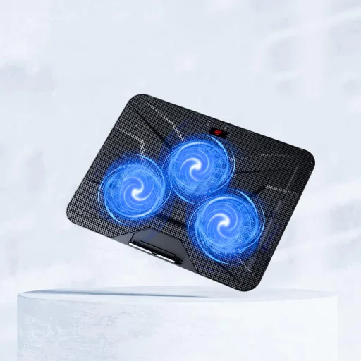 Havit - Hűtőpad (F2067) - Laptophoz, 9 - 18,3", 2x USB2.0, 1000 - 1200 RPM, 3 ventilátor, Állítható sebesség - Fekete - 4