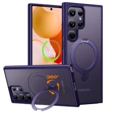  Torras - Ostand Spin Sorozat - Samsung Galaxy S24 Ultra - Lila tok