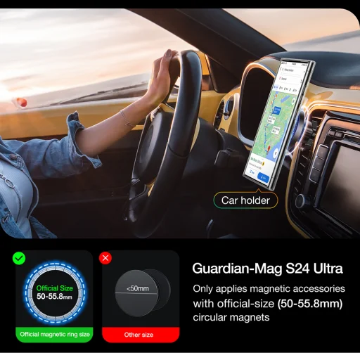 Torras - Diamond MagSafe sorozat - Samsung Galaxy S24 Ultra - Átlátszó tok - 5