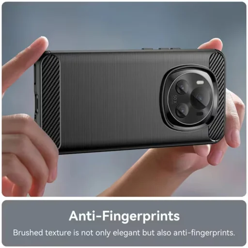  Techsuit - Karbonszilikon - Honor X9c Smart - Fekete tok - 3