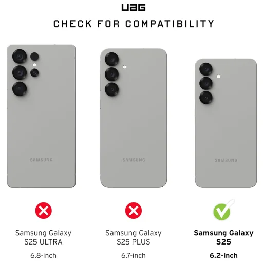  UAG - Pathfinder Clear MagSafe - Samsung Galaxy S25 - Hamuszürke tok - 7