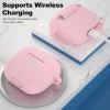  Techsuit - Szilikon Tok - Apple AirPods 3-hoz, Simított Ultravékony Anyag - Rózsaszín tok thumbnail