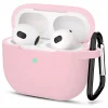 Techsuit - Szilikon Tok - Apple AirPods 3-hoz, Simított Ultravékony Anyag - Rózsaszín tok thumbnail