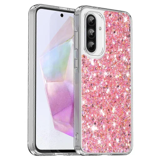  Techsuit - Csillogó Glitter - Samsung Galaxy A36 5G / A56 5G - Rózsaszín tok - 1