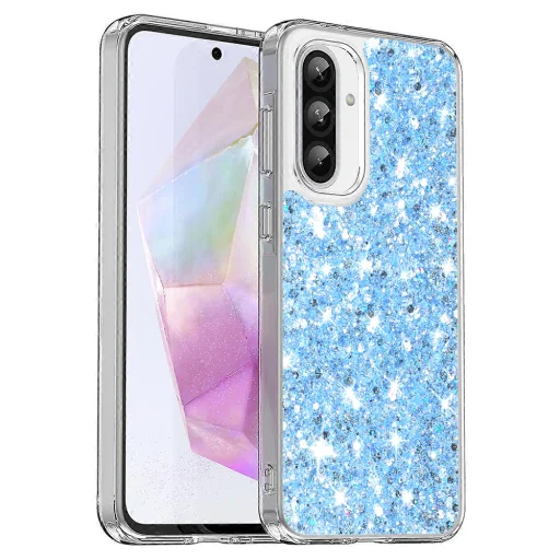  Techsuit - Csillogó Csillám - Samsung Galaxy A36 5G / A56 5G - Kék tok - 1