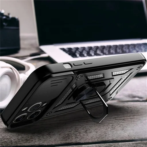  Techsuit - CamShield sorozat - iPhone 12 mini - Fekete tok - 3