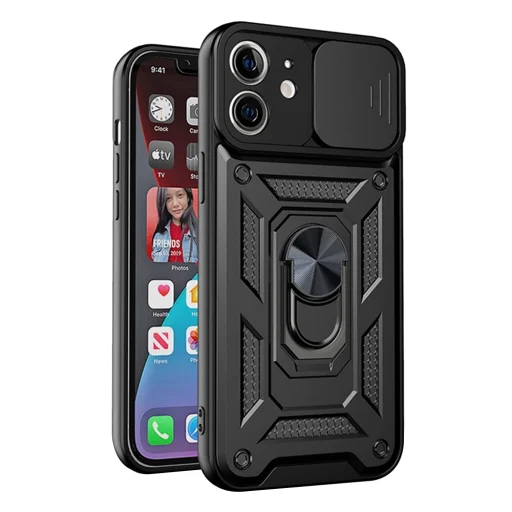  Techsuit - CamShield sorozat - iPhone 12 mini - Fekete tok - 1