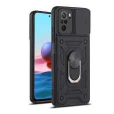  Techsuit - CamShield sorozat - Xiaomi Redmi Note 10 4G / Note 10S / Poco M5s - Fekete tok
