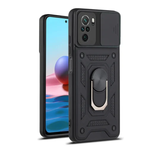  Techsuit - CamShield sorozat - Xiaomi Redmi Note 10 4G / Note 10S / Poco M5s - Fekete tok - 1