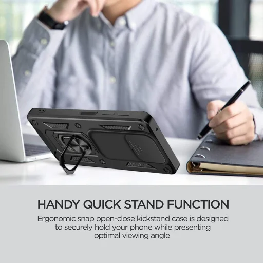  Techsuit - CamShield Sorozat - Xiaomi Redmi 9C / Redmi 9C NFC - Fekete tok - 2