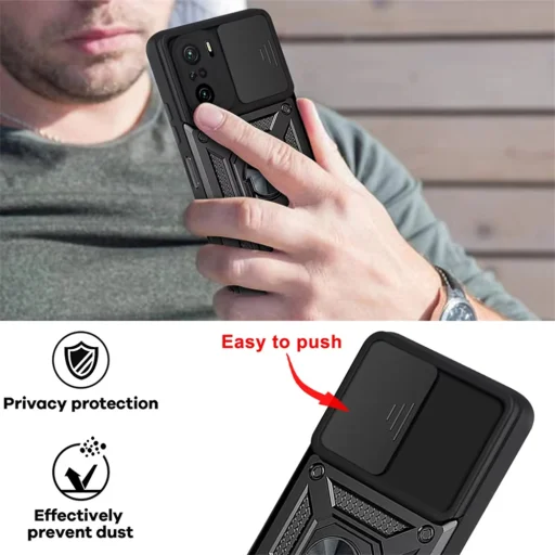  Techsuit - CamShield sorozat - Xiaomi Mi 11i / Poco F3 - Fekete tok - 3