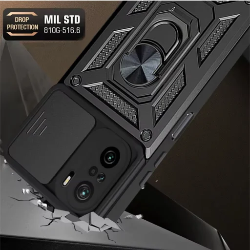  Techsuit - CamShield sorozat - Xiaomi Mi 11i / Poco F3 - Fekete tok - 6