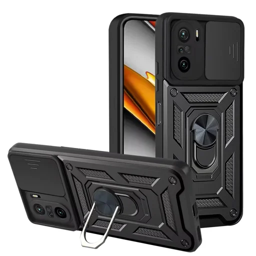  Techsuit - CamShield sorozat - Xiaomi Mi 11i / Poco F3 - Fekete tok - 1