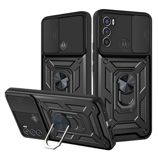  Techsuit - CamShield sorozat - Motorola Moto G71 5G - Fekete tok - 1