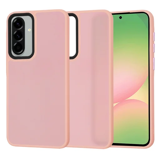 Techsuit - HaloFrost Séria - Samsung Galaxy A56 5G - Snové ružové puzdro - 1