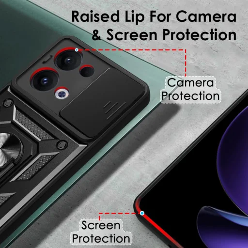  Techsuit - CamShield sorozat - Oppo Reno13 - Fekete tok - 3