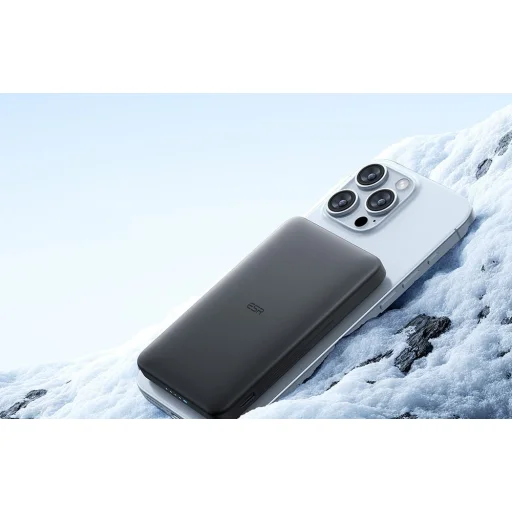 ESR Qi2 MagSlim Powerbank 5000 mAh (fekete), - 3