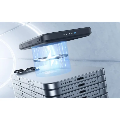 ESR Qi2 MagSlim Powerbank 5000 mAh (fekete), - 5