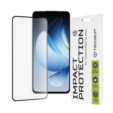  Techsuit - 111D Teljes borítású / Teljes ragasztású üveg - Oppo Reno13 - Fekete üvegfólia