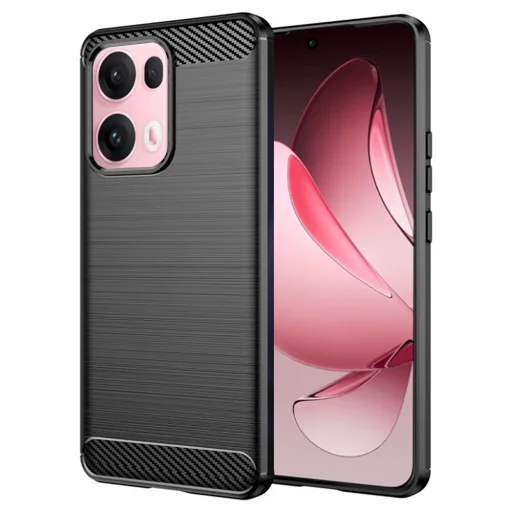  Techsuit - Karbon Szilikon - Oppo Reno13 Pro - Fekete tok - 1