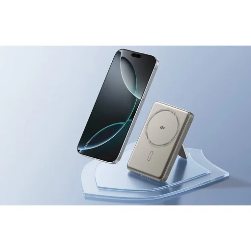 ESR Qi2 MagSlim Kickstand Powerbank 5000 mAh (titanium) - 5
