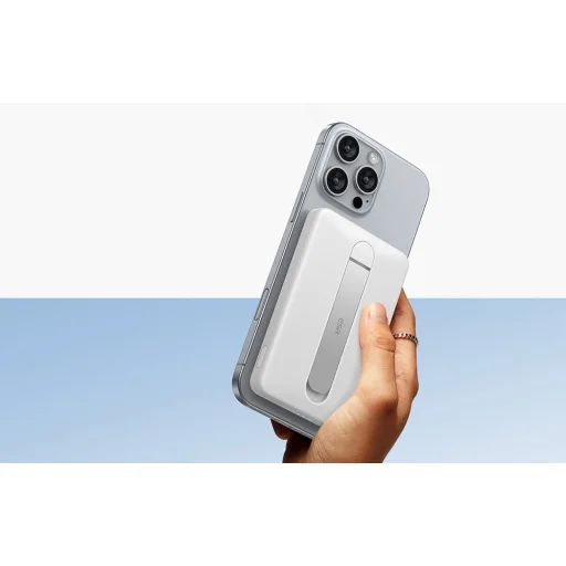 ESR Qi2 MagSlim Kickstand Powerbank 5000 mAh (fehér) - 4