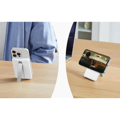 ESR Qi2 MagSlim Kickstand Powerbank 5000 mAh (fehér) - 6