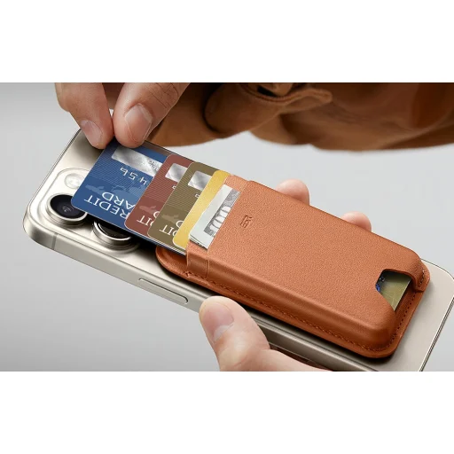  ESR Mágneses Pénztárca Magsafe, HaloLock (karamell barna) - 4