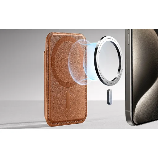  ESR Mágneses Pénztárca Magsafe, HaloLock (karamell barna) - 5