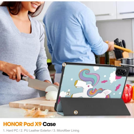  Techsuit - FoldPro - Honor Pad X8a - Egyszarvú tok - 2