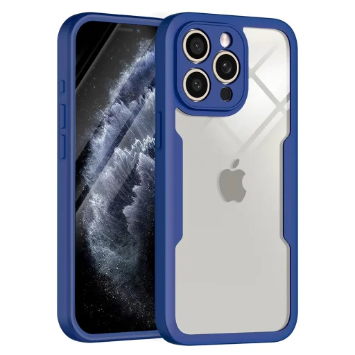  Techsuit - ColorVerse 360 Sorozat + Képernyővédő - iPhone 11 Pro - Kék tok - 1