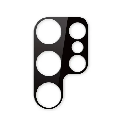  Techsuit - Teljes Kamera Üveg - Samsung Galaxy S23 Ultra - Fekete üvegfólia - 2